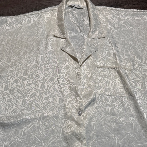 Dior Cream Patterned Robe - Picture 4 of 11